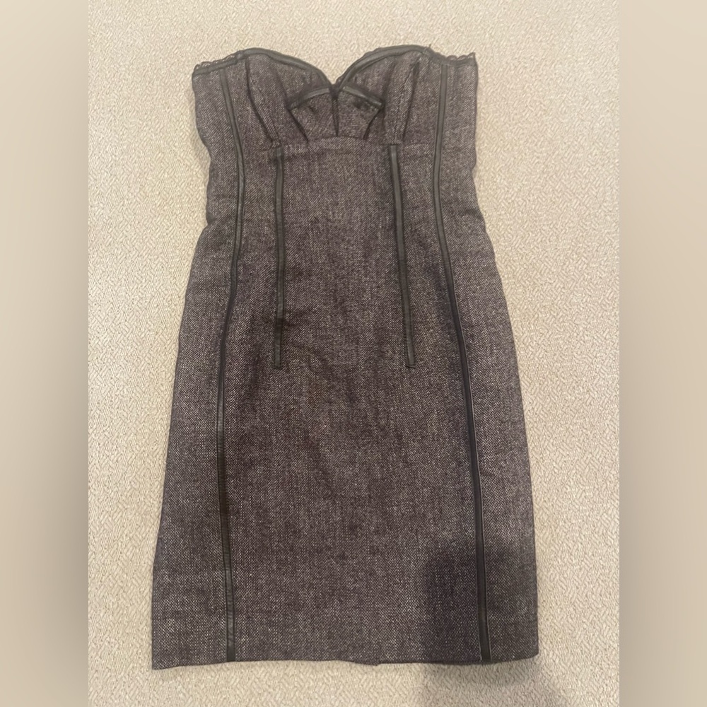 Bebe vintage brown tweed mini dress